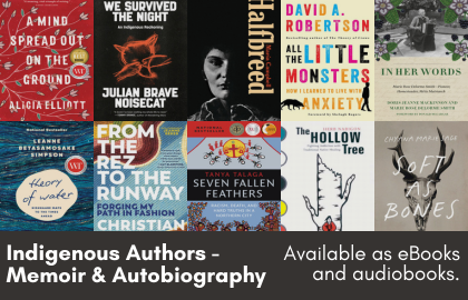 Indigenous authors. A collection of indigenous memoirs and autobiographies. Available as eBooks and audiobooks. 