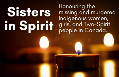 Honouring the missing and murdered Indigenous woman, girls, and Two-Spirit people in Canada.